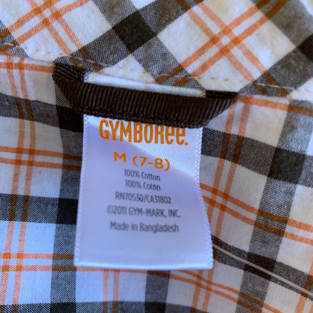 GYMBOREE CHECKERED BOTTOM DOWN SHIRT - Picture 3 of 4